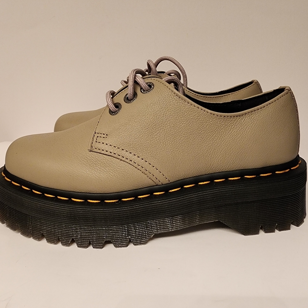Dr. Martens Platforms1461 Quad II Platform Derby In Warmed Stone Unisex - Picture 8 of 16